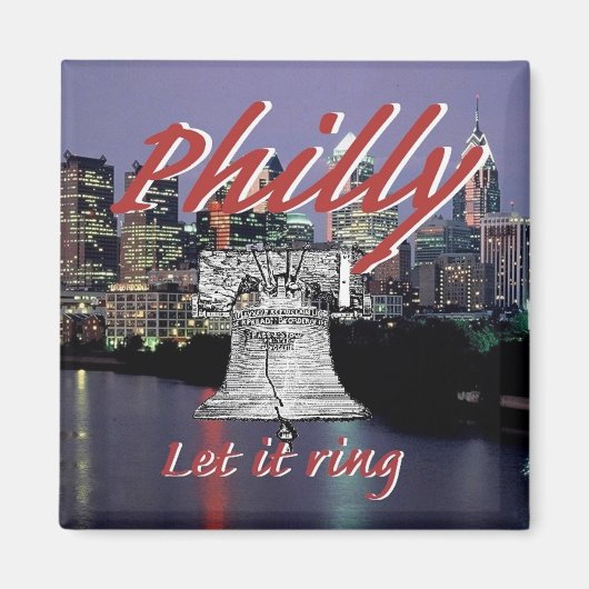 Philadelphie Pennsylvanie Magnet (Devant)