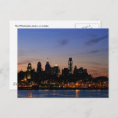 Philadelphie Skyline à Twilight - Carte postale ré (Devant / Derrière)