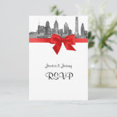 Philadelphie Skyline Etch BW Red RSVP #2 (Debout devant)