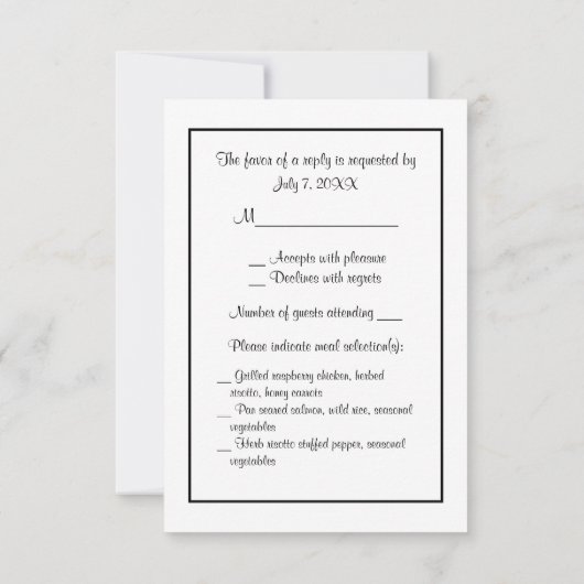 Philadelphie Skyline Etch BW Red RSVP Menu (Dos)