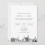 Philadelphie Skyline Faire-part de mariage avec ph (Devant)