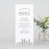 Philadelphie Skyline | Menu Dîner Mariage (Debout devant)