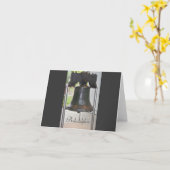 Philadelphie's Liberty Bell Carte pour notes noir (Fleur jaune)