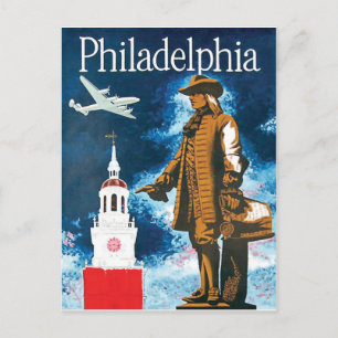 Philadephia, monument en toren briefkaart