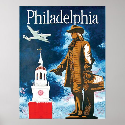 Philadephia, monument en toren poster (Voorkant)