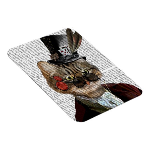 Phileas Feline Steampunk Cat & Top Hat 2 Magneet (Rechterzijde)