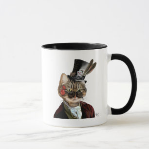 Phileas Feline Steampunk Cat & Top Hat 2 Mok