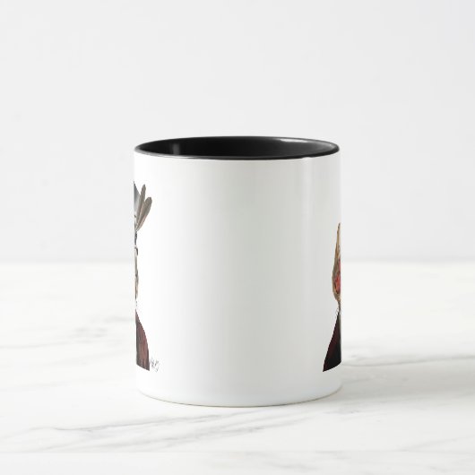 Phileas Feline Steampunk Cat & Top Hat 2 Mok (Midden)