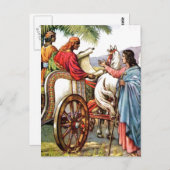 philip et l'homme dans une carte postale de char (Devant / Derrière)