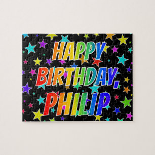 PHILIP First Name, Fun "HAPPY BIRTHDAY" Legpuzzel