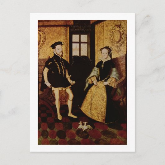 Philip II en Mary I, 1558 Briefkaart (Voorkant)