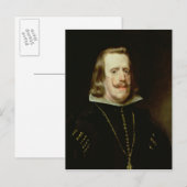Philip IV van Spanje, c.1656 Briefkaart (Voorkant / Achterkant)