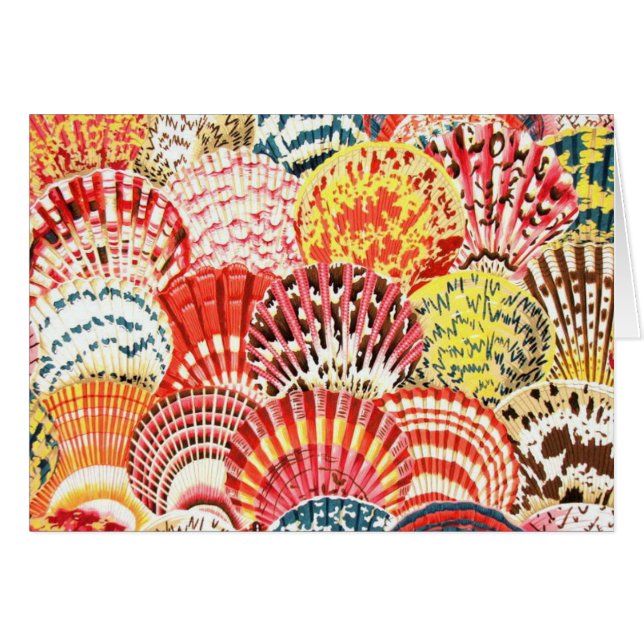 Philip Jacobs Fabric Scallop Shell Card (Voorkant Horizontaal)