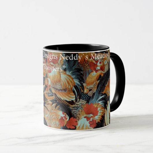 Philip Jacobs Fabric Snow leopard Design Roosters Mok (Voorkant rechts)