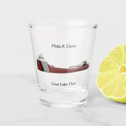 Philip R. Clarke shot glass Glas (Voorkant)