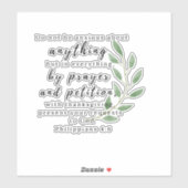 Philipiens Bible chrétienne Verse Stickers - Ne pa (Feuille)