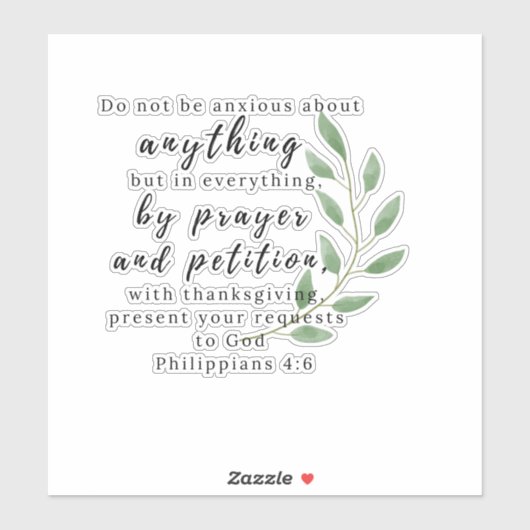 Philipiens Bible chrétienne Verse Stickers - Ne pa (Feuille)