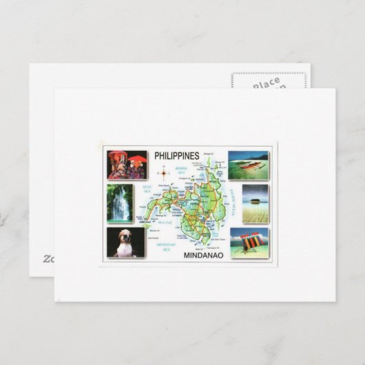 PHILIPINES CARTE MINDANAO (Devant / Derrière)