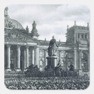 Philipp Scheidemann (1865-1939) adres f Vierkante Sticker
