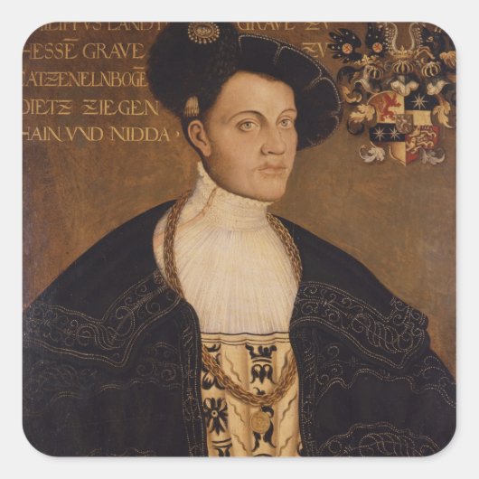 Philipp von Hessen Vierkante Sticker (Voorkant)