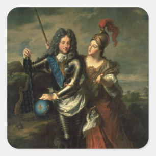 Philippe II d'Orleans de Regent van Frankrijk Vierkante Sticker