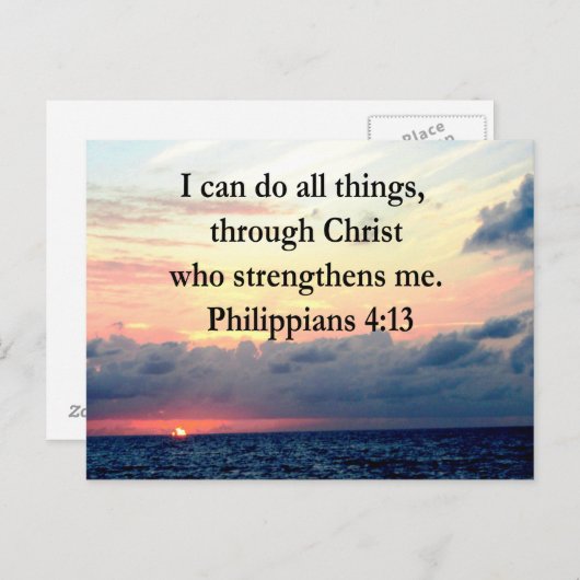 PHILIPPIAN 4:13 BRIEFKAART (Voorkant / Achterkant)