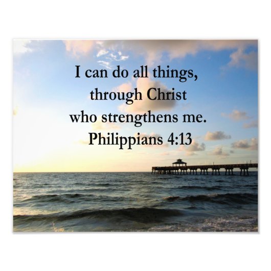 PHILIPPIAN 4:13 HOPE FOTO AFDRUK (Voorkant)