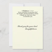 Philippians 1:2-3 Grace en Vrede voor u Manuscript Bedankkaart (Achterkant)