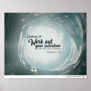 Philippians 2:12 - Werk uw redding uit Poster