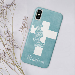 Philippians 413 Ik kan alles doen met Christus iPhone X Hoesje