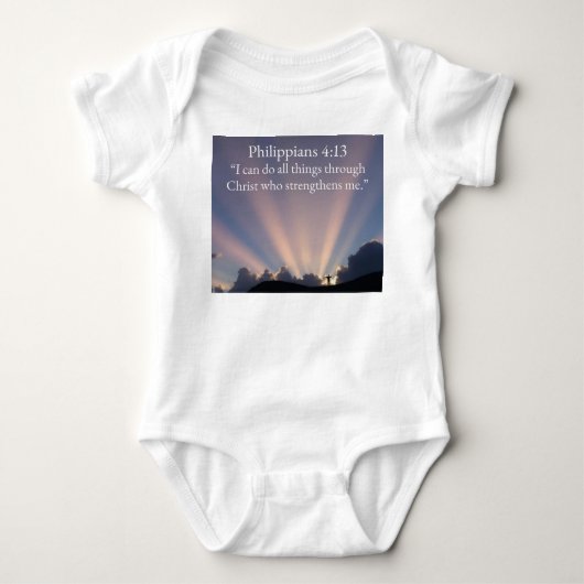Philippians 4:13 Christelijk baby rompertje (Voorkant)