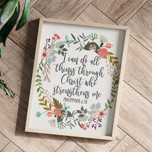 Philippians 4:13 Ik kan alles doen Poster