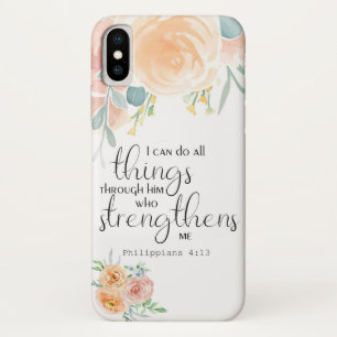 Philippians 4:13 Ik kan alles met hem doen iPhone X Hoesje
