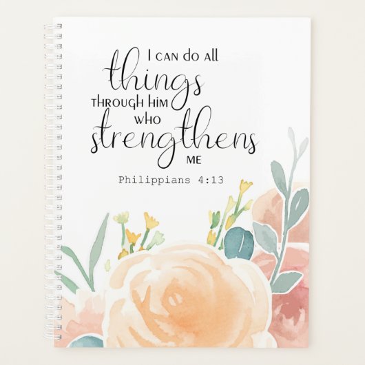 Philippians 4:13 Ik kan alles met hem doen Planner (Voorkant)