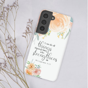Philippians 4:13 Ik kan alles met hem doen Samsung Galaxy Hoesje