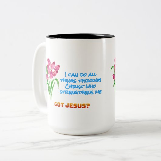 Philippians 4:13 Mug (Devant gauche)