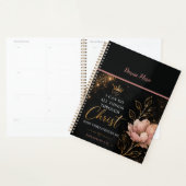 Philippians 4:13 Planner Floral Chrétien (Devant avec enveloppe)