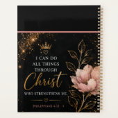 Philippians 4:13 Planner Floral Chrétien (Dos)