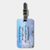 PHILIPPIANS 4:13 PRAYER BAGAGELABEL (Voorkant verticaal)