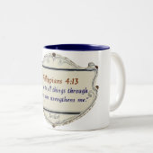 Philippians 4:13 Shield Coffee Mug (Devant droit)