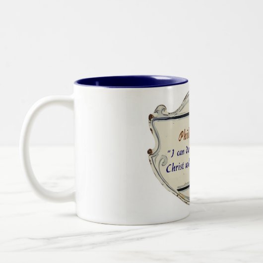 Philippians 4:13 Shield Coffee Mug (Gauche)
