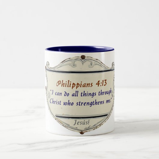 Philippians 4:13 Shield Coffee Mug (Centre)
