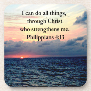 PHILIPPIANS 4:13 SUNRISE ONTWERP DRANKJES ONDERZETTER