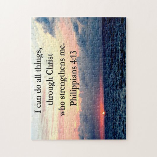 PHILIPPIANS 4:13 SUNRISE ONTWERP LEGPUZZEL (Verticaal)