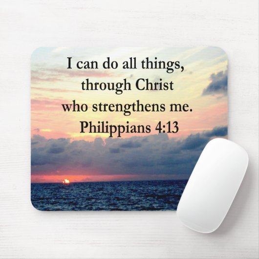 PHILIPPIANS 4:13 SUNRISE ONTWERP MUISMAT (Met muis)