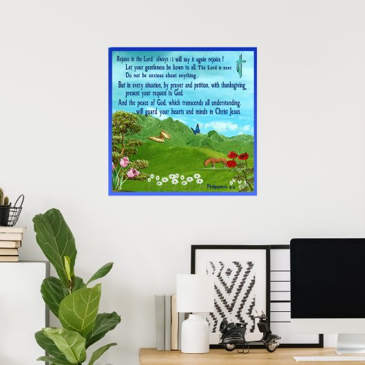 Philippians 4:4 poster Scripts (Thuiskantoor)