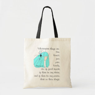 Philippians 4:8-tas tote bag