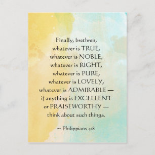 Philippians 4:8 Wat waar ook is, Briefkaart