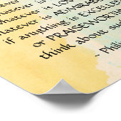Philippians 4:8 Wat waar ook is, Poster (Hoek)