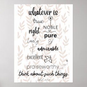 Philippians 4 Wat het ware Poster ook is